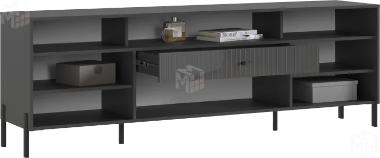 Тумба ТВ Оливия (графит), ноги металл