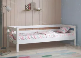 Детская кровать Соня-2 с задней защитой  Белый