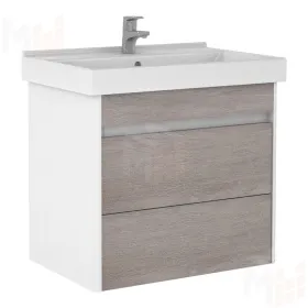 Тумба подвесная под умывальник "Fest 60" Uno с двумя ящиками В2 Домино Тумба подвесная под умывальник "Fest 60" Uno с двумя ящиками В2 Домино