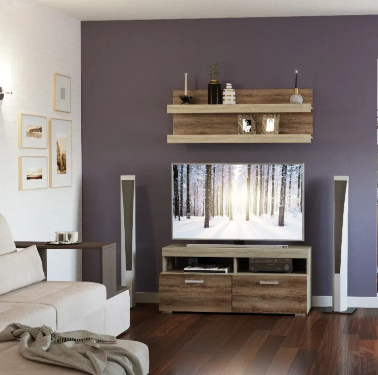 Гостиная Соната Композиция 5 Дуб Сонома - Дуб Сакраменто