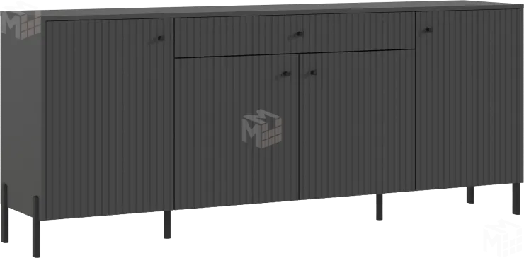 Комод Оливия (графит софт) ножки металл