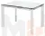 Стол CORNER 120 HIGH GLOSS STATUARIO керамика/белый каркас