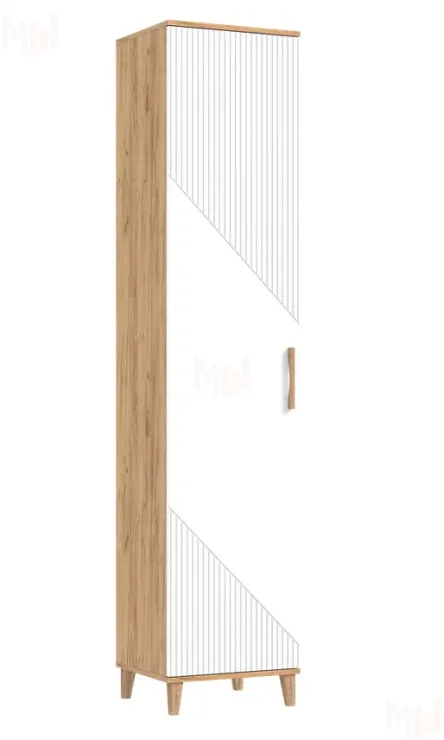 Пенал закрытый Ирис  Браш Вайт/Дуб Крафт