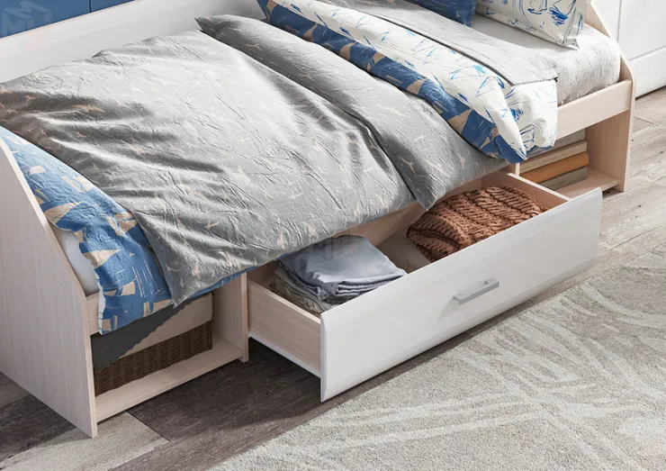 Кровать детская Симба дуб белфорт - белый глянец