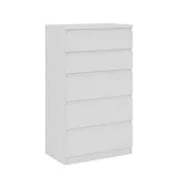 Комод Кастор 5 ящиков белый