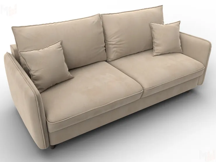 Диван прямой Лига-064 НПБ ( SEVEN 729 бежевый )