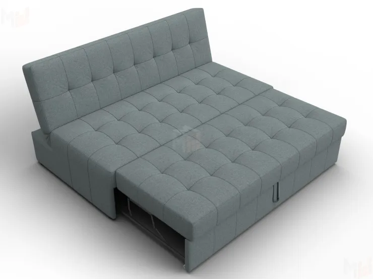 Диван прямой Лига-107 (160) ( Амур 07 серый )