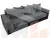 Диван прямой Дубай Лайт полки слева ( Серый\Черный )