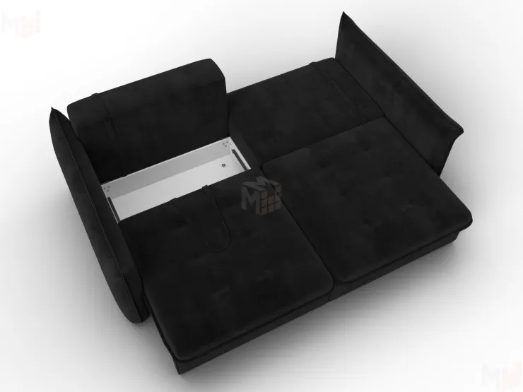 Диван прямой Лига-100 НПБ ( SEVEN 35 черный )