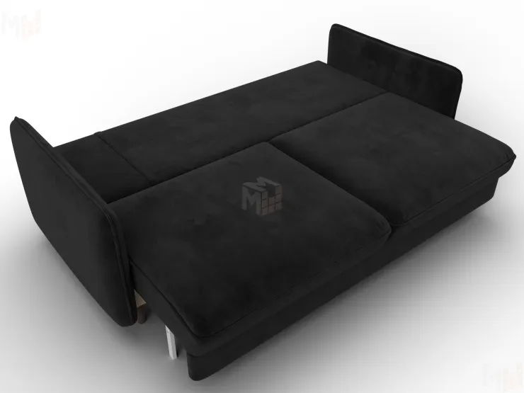 Диван прямой Лига-064 НПБ ( SEVEN 35 черный )