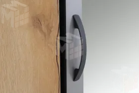 Шкаф угловой с зеркалом Ольга-Лофт 9.2 Дуб Крафт Золотой/Темно-Серый