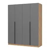 Шкаф для одежды ШК-03 Лион 4-х створчатый, дуб крафт/графит