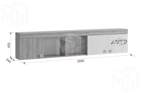 Полка Форсаж дуб крафт золотой/белый