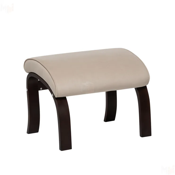 Пуф Leset Универсальный с кантом (Орех текстура/V18 бежевый, кант V18 бежевый)