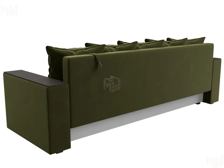 Диван прямой Дубай Лайт полки слева ( Зеленый )