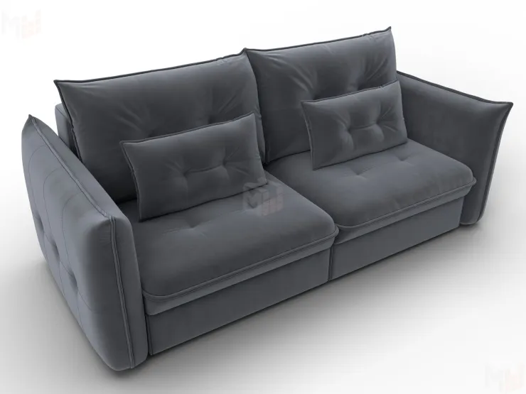 Диван прямой Лига-100 НПБ ( SEVEN 17 серый )