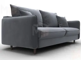 Диван прямой Лига-064 НПБ ( SEVEN 17 серый )