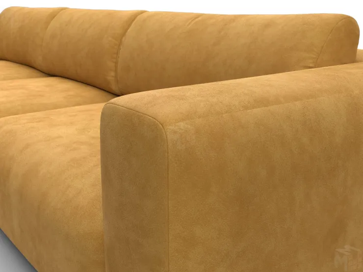 Диван угловой Лига-066 НПБ Лонг угол левый ( BRUT 10 желтый )