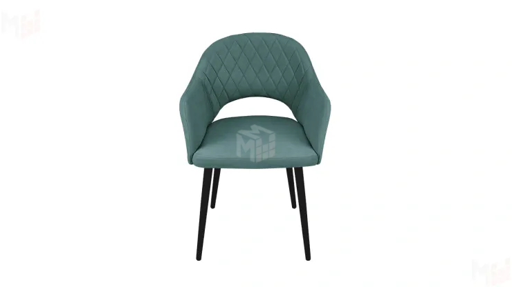 Стул София Т6 Черный муар, Велюр D006 бирюзовый