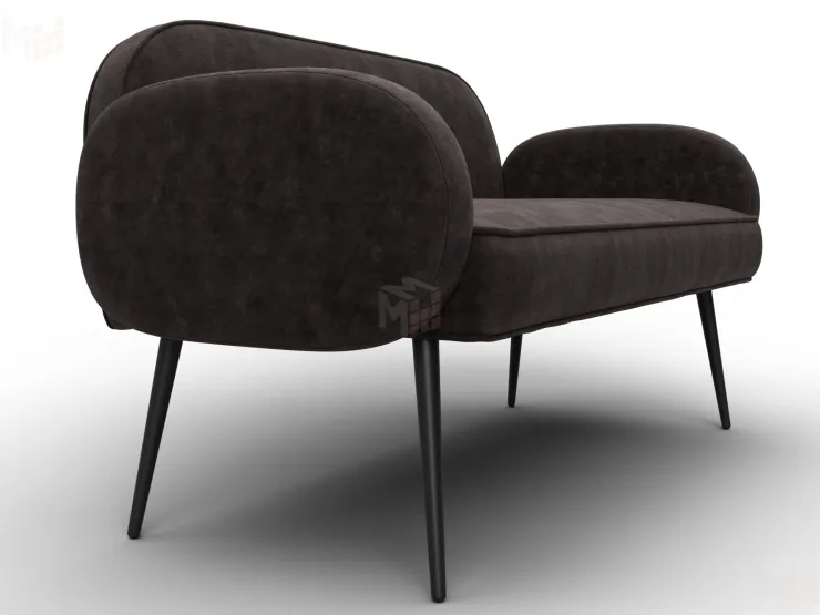 Диван прямой Лига-086 ( BRUT 17 коричневый )