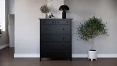 Комод КЫМОР 6 ящиков черный