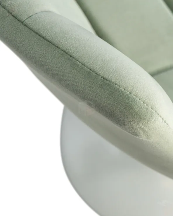 Стул барный DOBRIN TAILOR WHITE (пудрово-мятный велюр (MJ9-87))