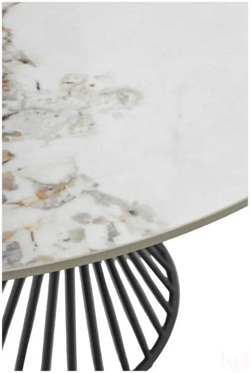 Стол BUENO 120 GLOSS GOLDEN JADE SOLID CERAMIC / BLACK