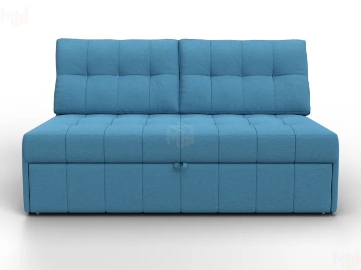 Диван прямой Лига-107 (140) ( Амур 10 голубой )