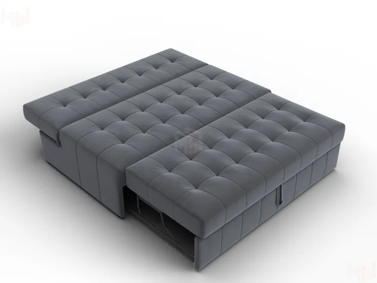 Диван прямой Лига-107 (140) ( SEVEN 17 серый )