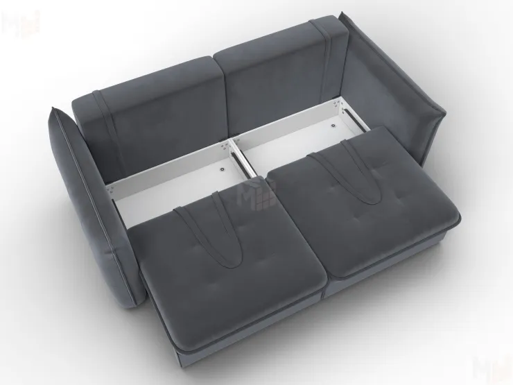 Диван прямой Лига-100 НПБ ( SEVEN 17 серый )