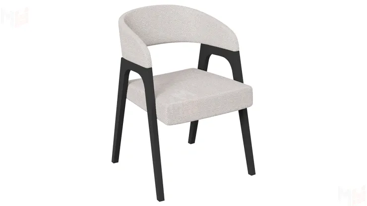 Кресло Техас 1 - W-101 Черное дерево, тк. №220 Шенилл Estetica vanilla