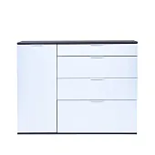 Комод Leset Никас 3 (Венге, белый глянец)