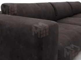 Диван угловой Лига-066 НПБ Лонг угол правый ( BRUT 17 коричневый )