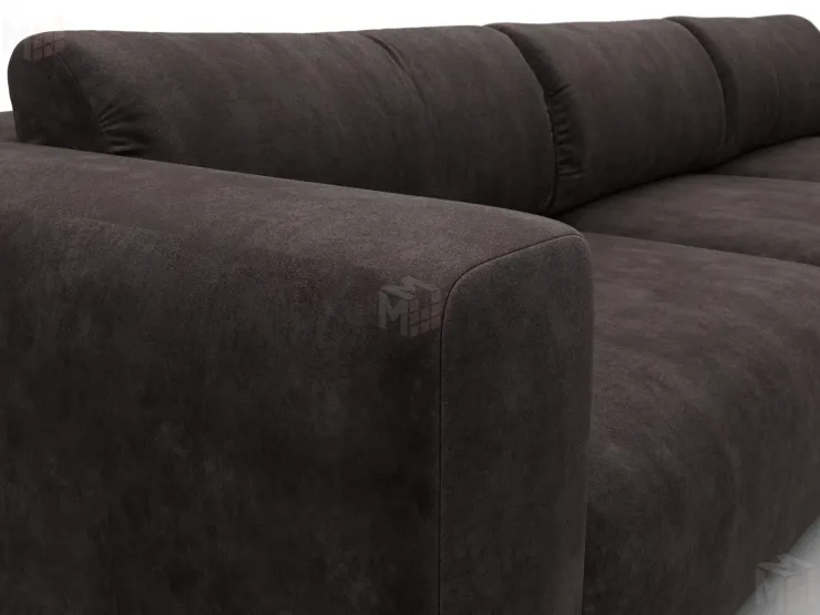 Диван угловой Лига-066 НПБ Лонг угол правый ( BRUT 17 коричневый )