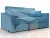 Диван прямой Лига-104 (140) ( Амур 10 голубой )