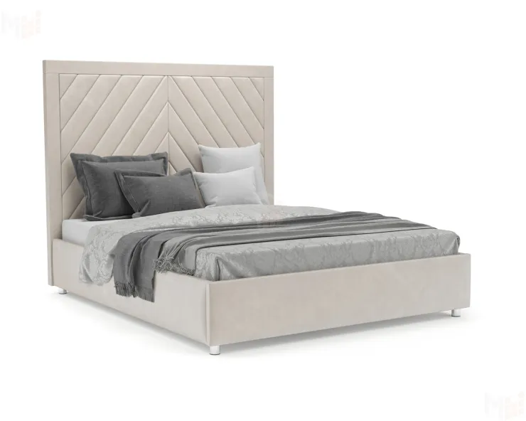 Кровать Мишель 140 см (Бархат бежевый STAR VELVET 6 LIGHT Beige)