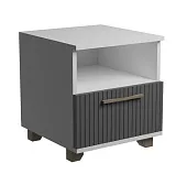 Тумба прикроватная Копенгаген с ящиком (белый/серый графит)