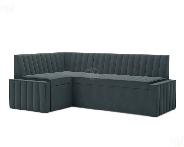 Вермут Левый угол (Велюр серо-синий HB-178 26) 193х82х113 см