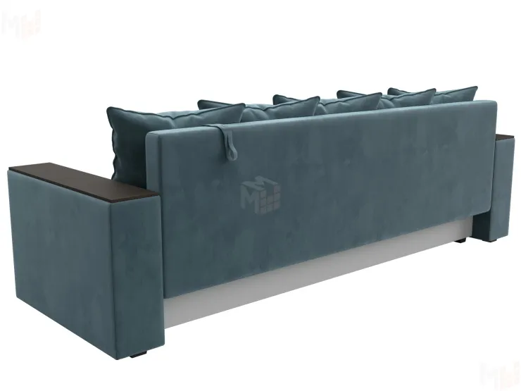 Диван прямой Дубай Лайт полки слева ( Бирюзовый )