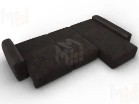 Диван угловой Лига-066 НПБ Лонг угол правый ( BRUT 17 коричневый )