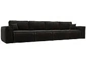 Диван прямой Лига-081 НПБ МегаЛонг ( BRUT 17 коричневый )