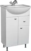 Тумба под умывальник Домино "Уют 55 Классик" с верхним ящиком В1 Айсберг