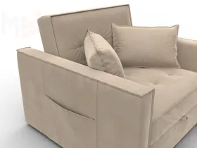 Кресло-кровать Лига-104 (80) ( SEVEN 729 бежевый )