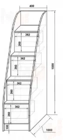 Детская кровать двухъярусная Фанки Кидз-5 + лестница-комод 13/8СВ