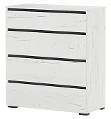 Комод  ГРЕТТА  4Я Крафт белый-Антрацит