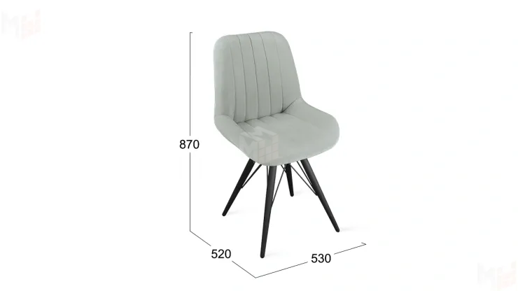 Стул Марвел К3 Исп. 2 Черный муар Велюр Confetti Silver