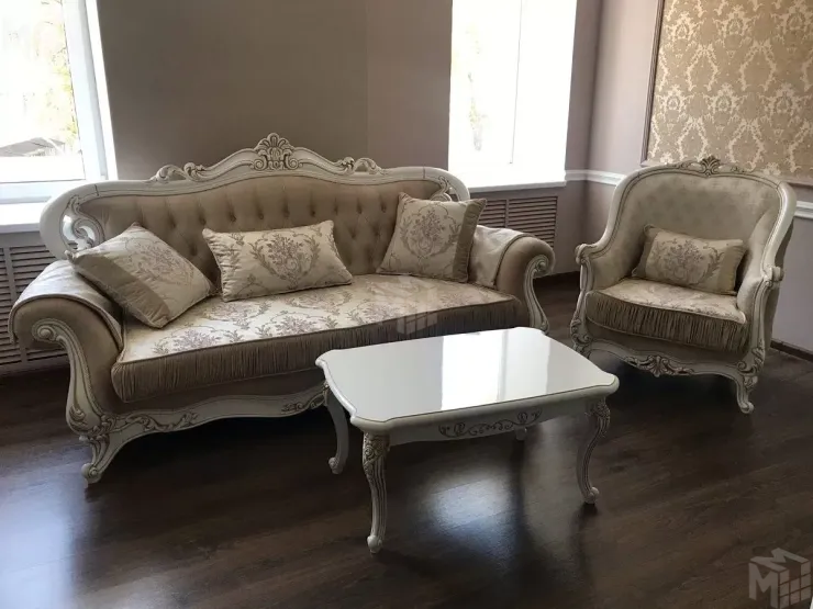 Диван Мона Лиза 3х местный белый глянец