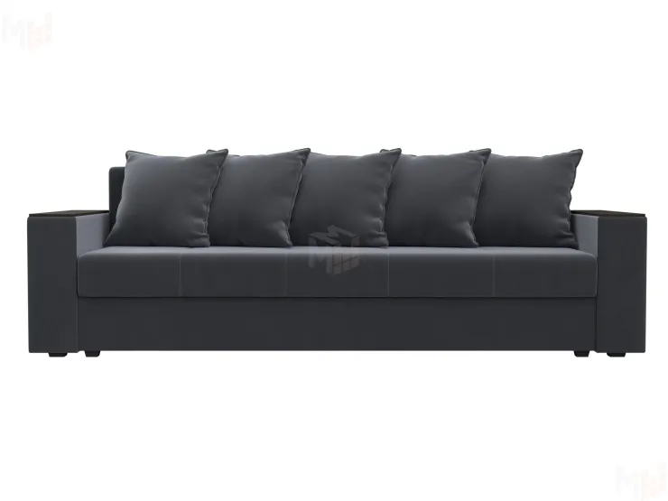 Диван прямой Дубай Лайт полки слева ( Серый )