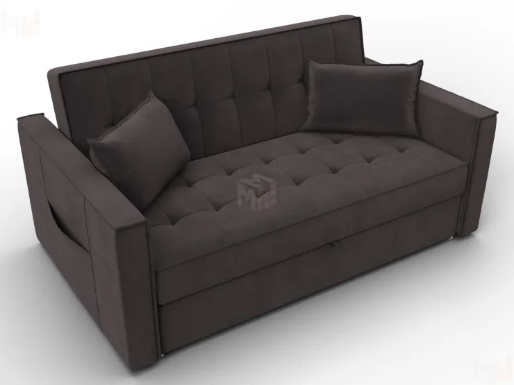 Диван прямой Лига-104 (140) ( SEVEN 727 коричневый )
