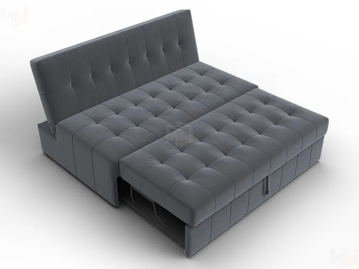 Диван прямой Лига-107 (140) ( SEVEN 17 серый )